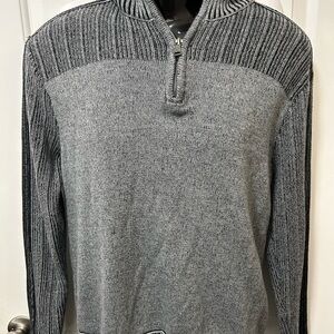 BKE Men's Gray Zip-Up Sweater